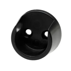 Supporto tubo appendiabiti Ø 2,5 cm nero 2 pz