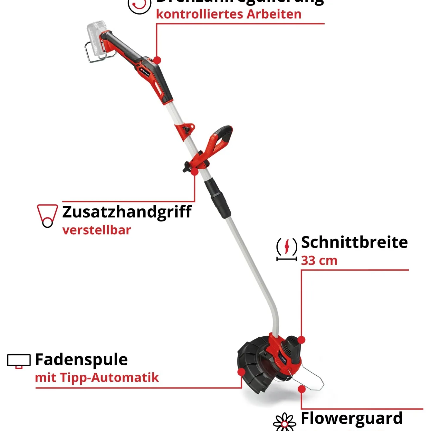 Tagliabordi a batteria Einhell Power X-Change GE-CT 18/33 Li E-Solo