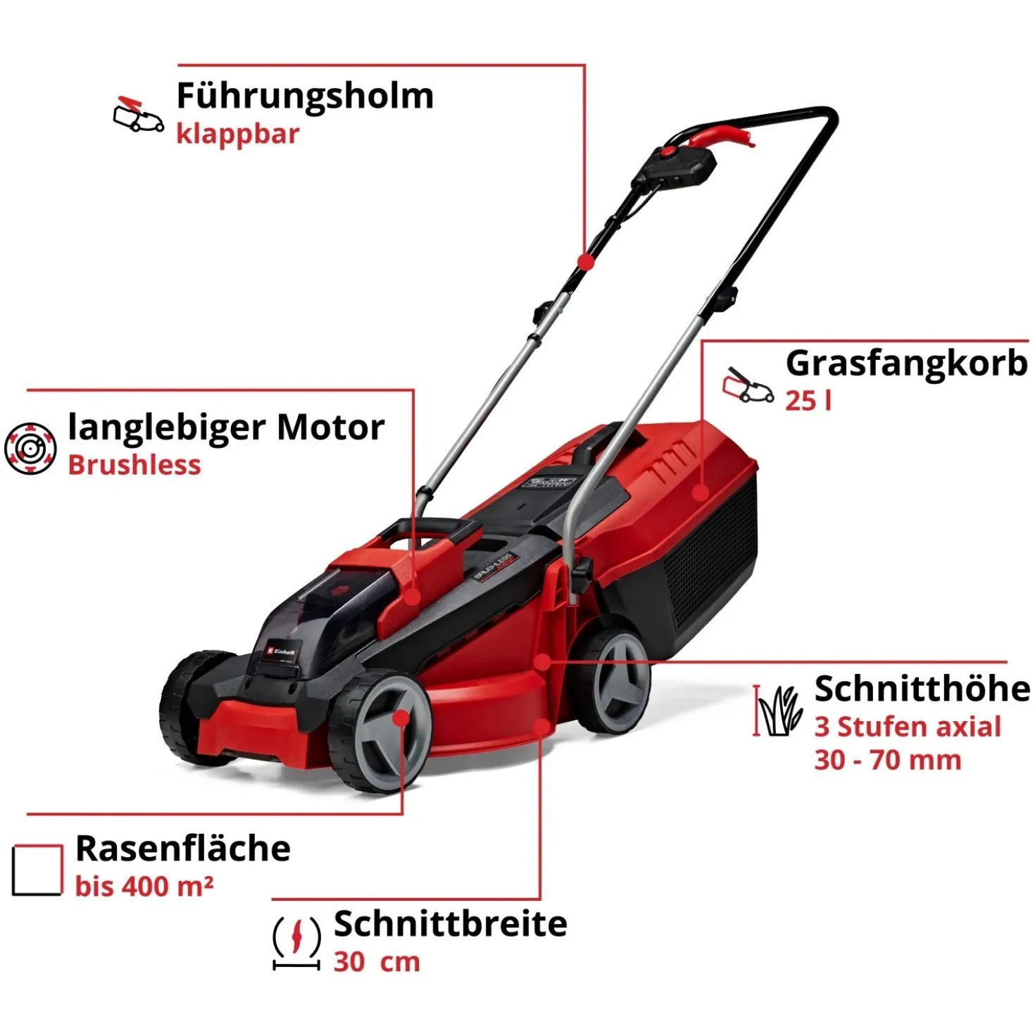 Tagliaerba a batteria Einhell Power X-Change GE-CT 18/33 Li E-Solo