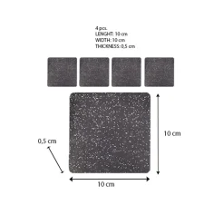 Tappetini antiscivolo e antivibrante 10x10x0,5 cm set 4 pz