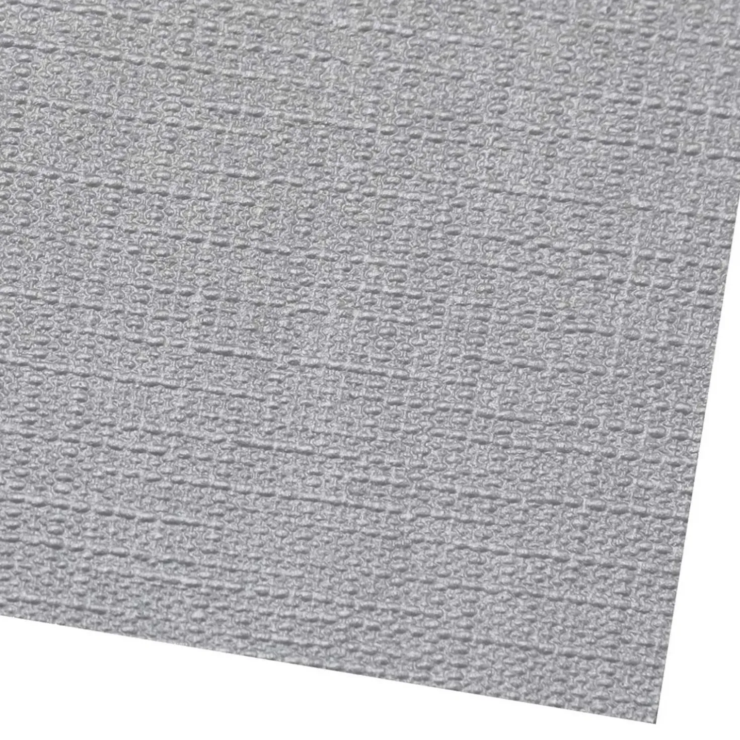 Tappetino antiscivolo al metro 50 cm x 20 m Grigio Perla PVC Effetto Tessile