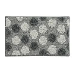 Tappetino da bagno Emmevi pois bianchi e grigio scuro 80x50 cm