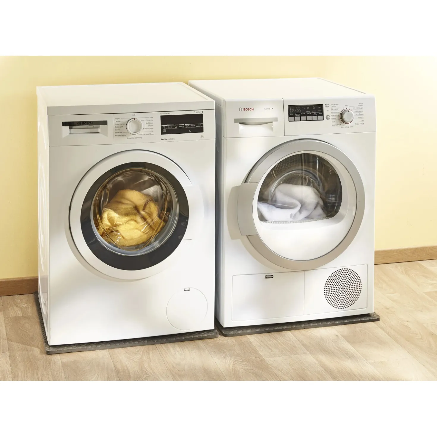 Tappeto ammortizzatore di gomma 62x62x1,2 cm grigio