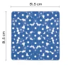 Tappeto antiscivolo doccia Margherita azzurro