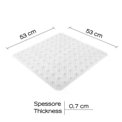 Tappeto antiscivolo doccia Solid trasparente