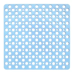 Tappeto antiscivolo doccia azzurro 53x53 cm
