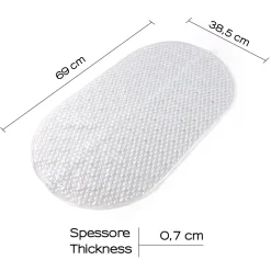 Tappeto antiscivolo vasca Solid trasparente
