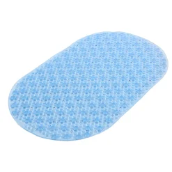 Tappeto antiscivolo vasca Solid azzurro trasparente