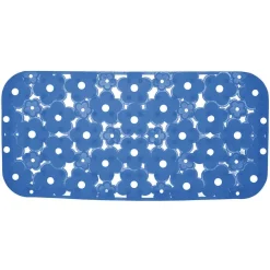 Tappeto antiscivolo vasca Margherita azzurro
