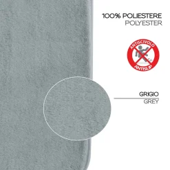 Tappeto bagno Fuzzy 40x60 cm grigio