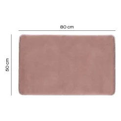 Tappeto bagno Fuzzy 50x80 cm rosa