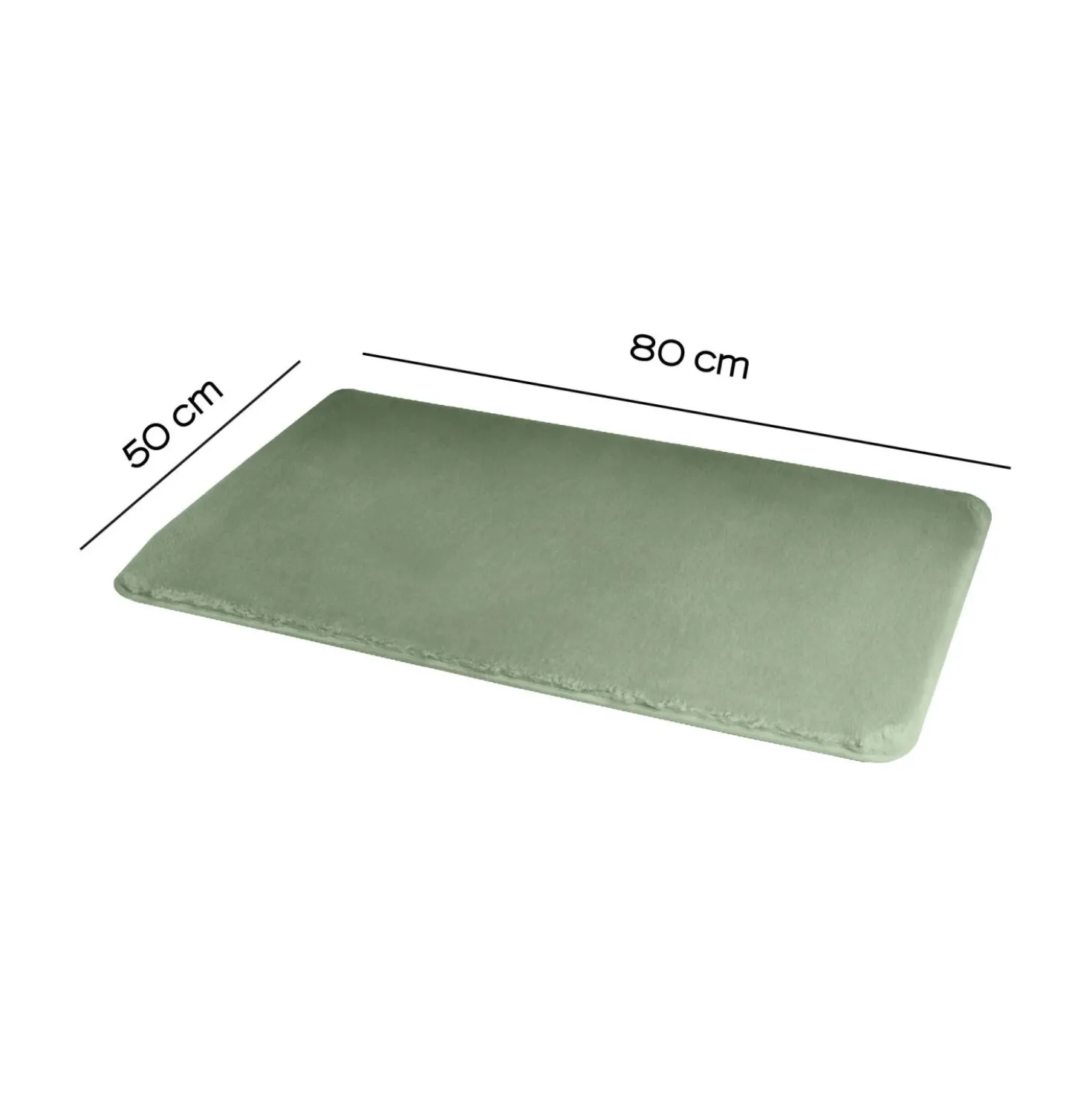 Tappeto bagno Fuzzy 50x80 cm verde