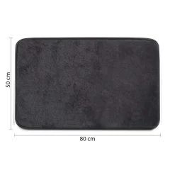 Tappeto bagno Fuzzy 50x80 cm nero
