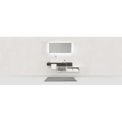 Tappeto da bagno antiscivolo Arson 50x80 cm grigio