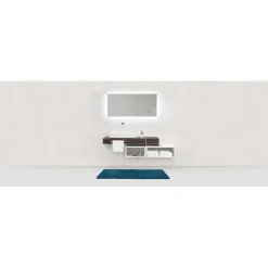 Tappeto da bagno antiscivolo Covelo 50x80 cm blu scuro