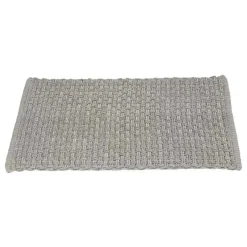 Tappeto da bagno Ecoli 50x80 cm grigio design intrecciato moderno