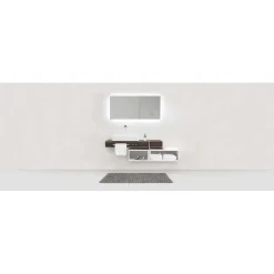 Tappeto da bagno Solivo 50x80 grigio