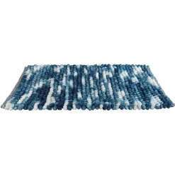 Tappeto da bagno Urdu 55x65 in microfibra blu
