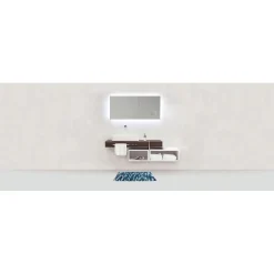 Tappeto da bagno Urdu 55x65 in microfibra blu