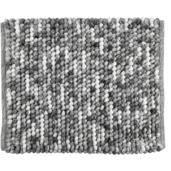 Tappeto da bagno Urdu 55x65 in microfibra grigio