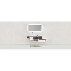 Tappeto da bagno Urdu 55x65 in microfibra tortora