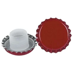 Tappi a corona con bidule lungo rosso Ø 2,9 cm 200 pz