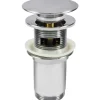 Tappo click-clack per lavabo tondo Click-Clack Idrostile universale cromo