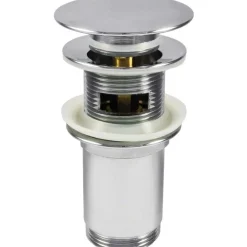 Tappo click-clack per lavabo tondo Click-Clack Idrostile universale cromo