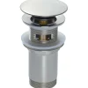 Tappo click-clack per lavabo tondo Click-Clack Idrostile Acciaio spazzolato