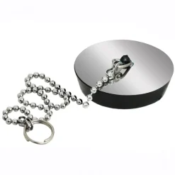 Tappo con catena e placca inox Ø 47 cm