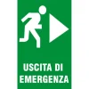 Targa EcoFix "Uscita di emergenza" destra vinile adesivo 20 x 30 cm