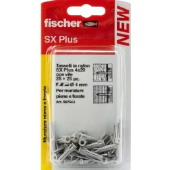 Tassello a espansione in nylon Fischer SX Ø 4 mm 25 pz