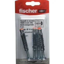 Tassello a espansione in acciaio Fischer TA M Ø 10 mm 4 pz