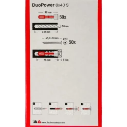 Tassello universale DuoPower con vite Ø 8 mm 50 pz
