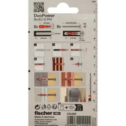 Tassello universale Fischer DuoPower 8x40 S PH