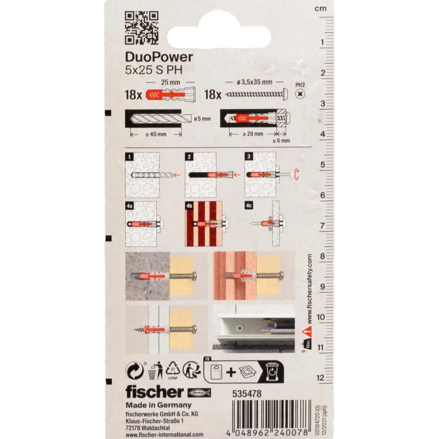 Tassello universale Fischer DuoPower 5x25 S PH