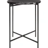 Tavolino con piano in marmo Midnight Mystery nero Ø 43 x H 50cm
