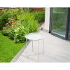 Tavolino da giardino in ferro bianco Ø 46x H 52 cm