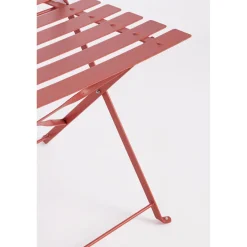 Tavolino e sedie da giardino Bistrot Austin in acciaio terracotta 2 posti