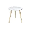 Tavolino in mdf effetto marmo Ø 39xH40 cm