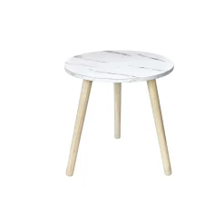 Tavolino in mdf effetto marmo Ø 39xH40 cm