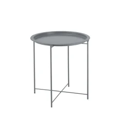 Tavolino pieghevole in metallo con vassoio 47x47x51 cm colori assortiti