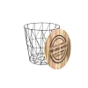 Tavolino rotondo con top in mdf 42x42x41 cm