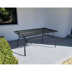 Tavolo a rete in ferro160x100 cm ferro antracite
