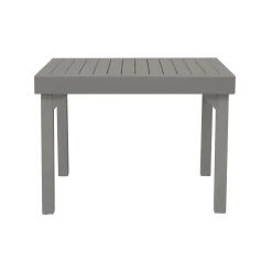 Tavolo allungabile da balcone in alluminio tortora 106/212x75 cm