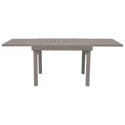 Tavolo allungabile da balcone in alluminio tortora 106/212x75 cm