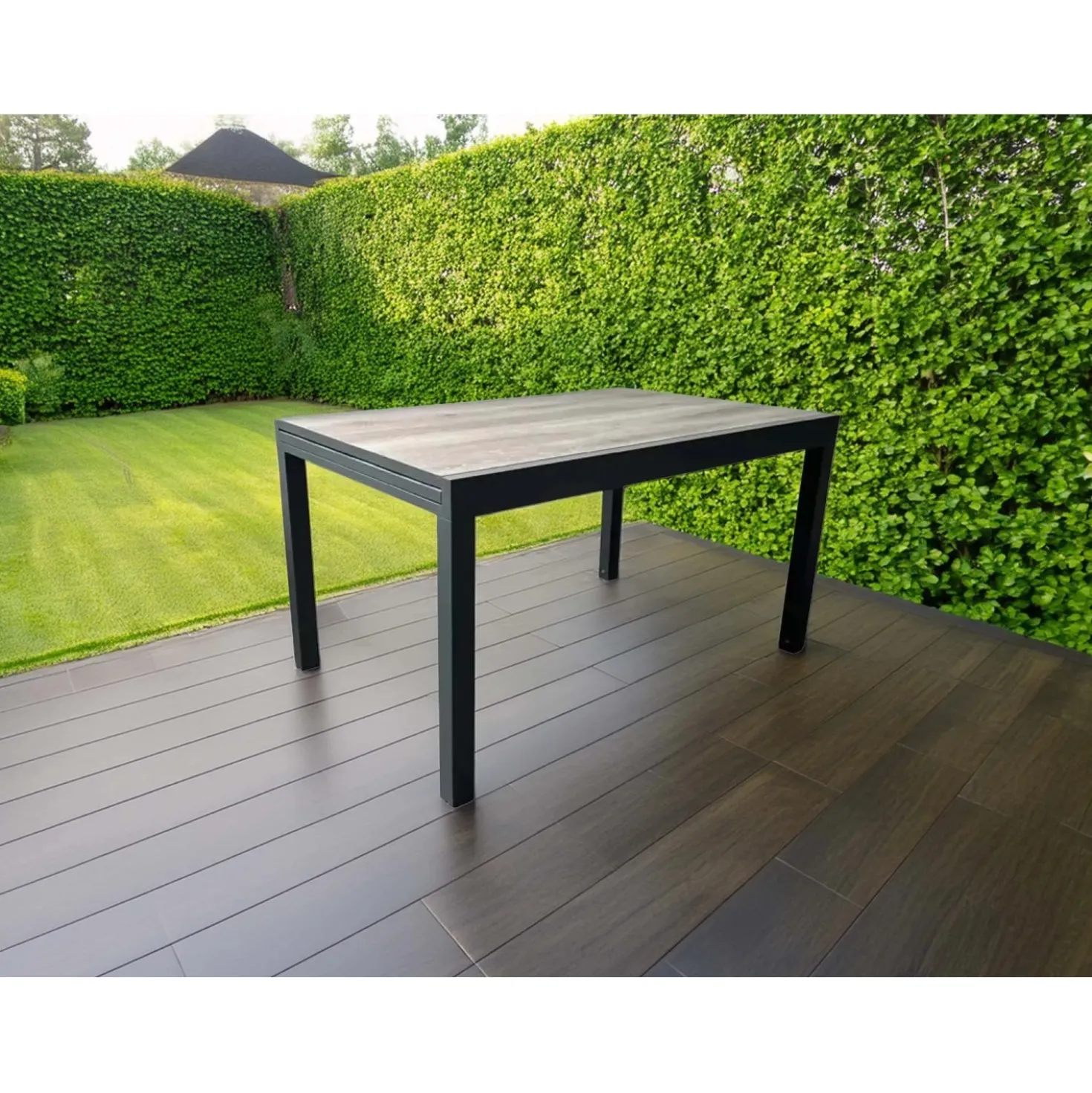 Tavolo allungabile da giardino in alluminio 135/270x90xH75 cm