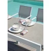 Tavolo allungabile da giardino in alluminio bianco 104-208xH75 cm