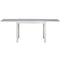 Tavolo allungabile da giardino in alluminio bianco 104-208xH75 cm