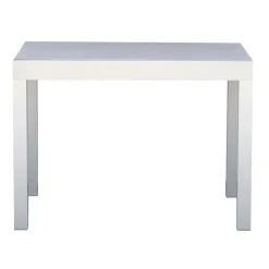 Tavolo allungabile da giardino in alluminio bianco 104-208xH75 cm